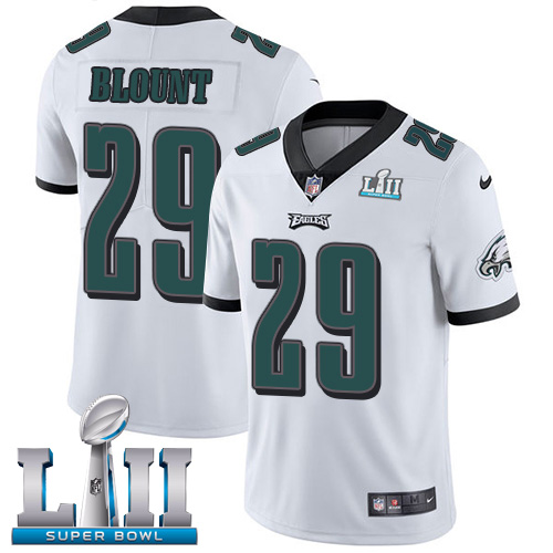 Nike Eagles #29 LeGarrette Blount White Super Bowl LII Men's Stitched NFL Vapor Untouchable Limited Jersey